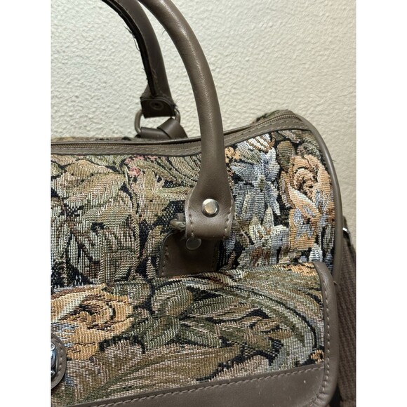 Jordache Ladies Carry On Tapestry Luggage Bag Vintage 15wx9dx7h - Picture 5 of 15